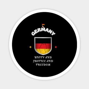 German Pride, Unity and justice and freedom Magnet